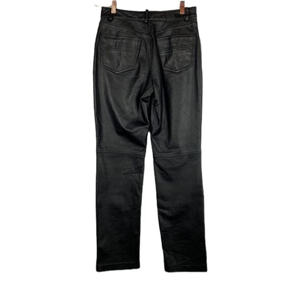 Vintage Tommy Hilfiger Leather Straight Leg Pants Size 6 - Picture 8 of 14